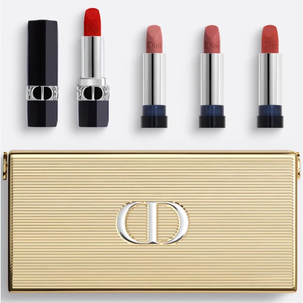 NEW (read desc) Dior ROUGE DIOR MINAUDIÈRE CLUTCH LIM ED Holiday Set clutch